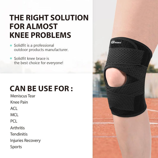 Knee Brace with Side Stabilizers for Meniscus Tear