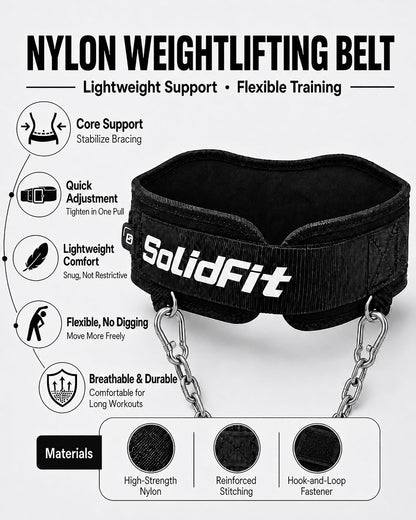 2-in-1 Weight Lifting Belt and Dip Belt