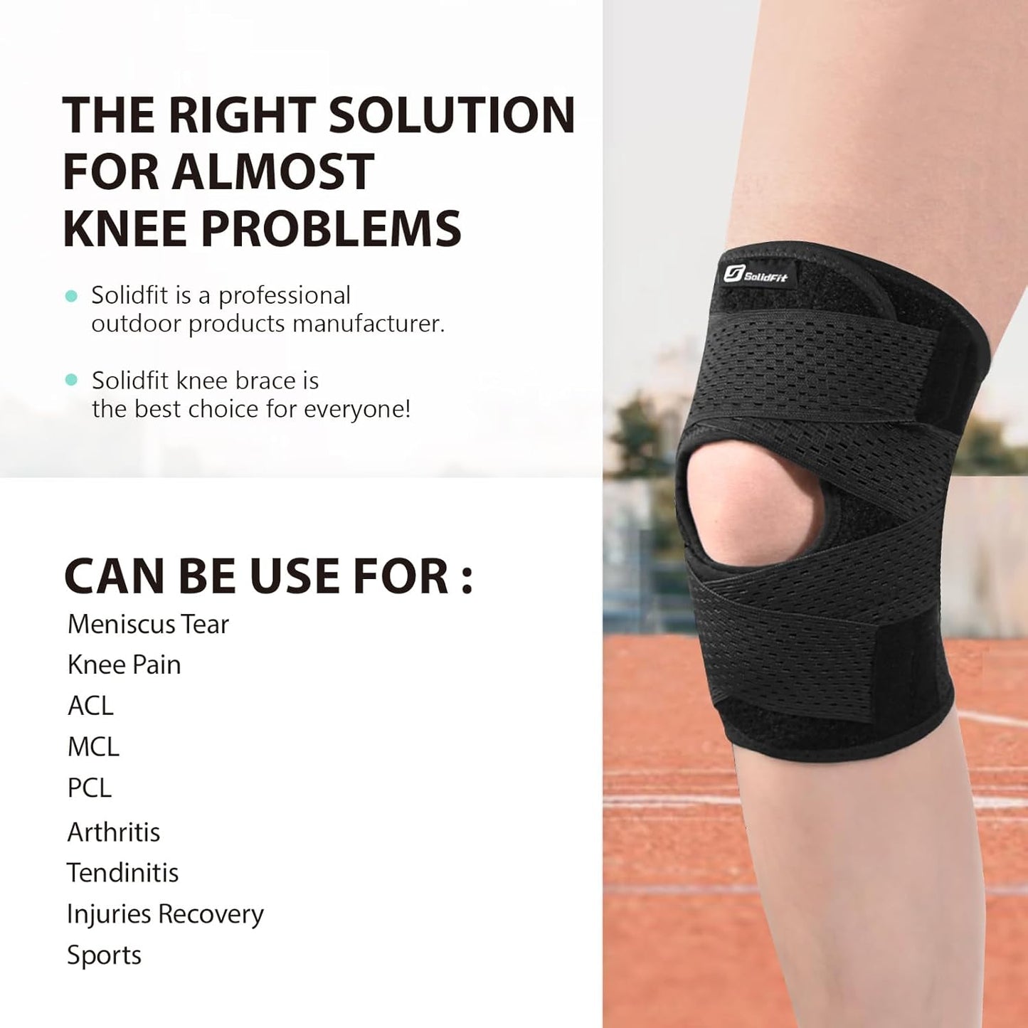 Knee Brace with Side Stabilizers for Meniscus Tear