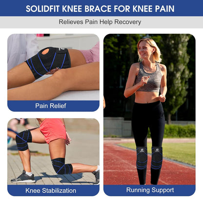 Knee Brace with Side Stabilizers for Meniscus Tear