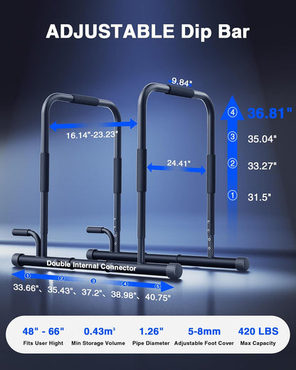 SolidFit 2-in-1 Dip Bar Station